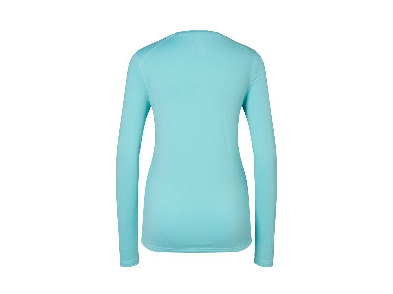 Türkises Langarm-Sportshirt für Damen