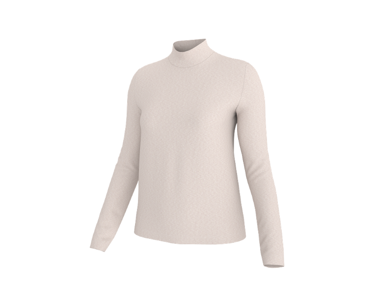 Damen-Stehkragenpullover in Beige