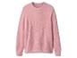 Rosa flauschiger Rundhals-Pullover