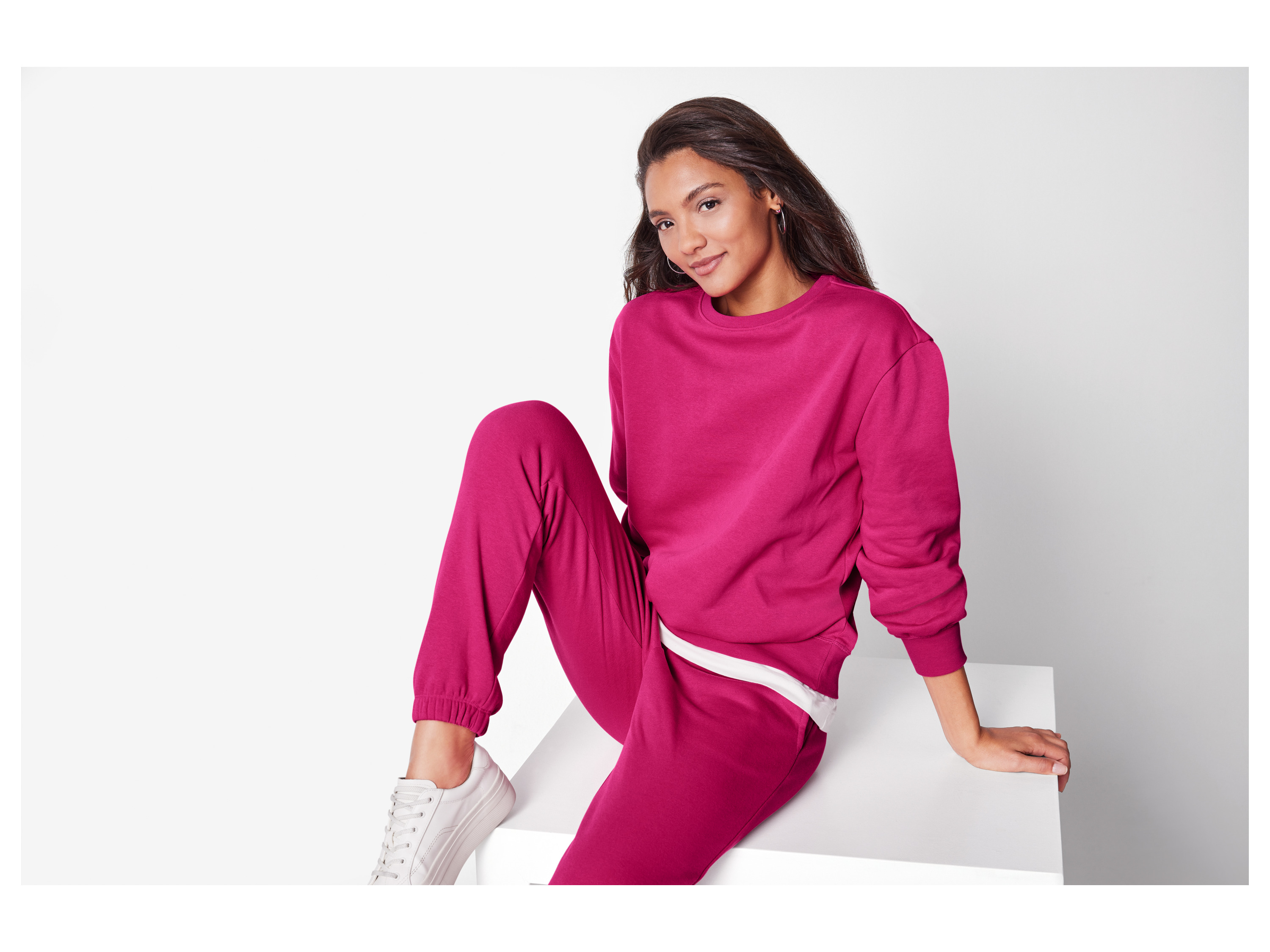 Thumbnail - esmara® Damen Sweatpullover / Sweathoodie (neonpink, M(40/42))