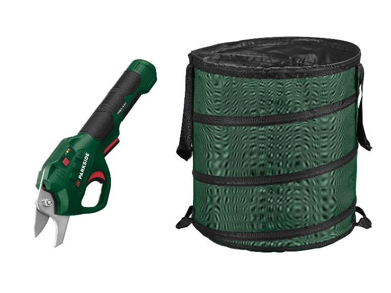 PARKSIDE PGSA 14 A1 Akku-Schere und faltbarer Gartenabfallsack.