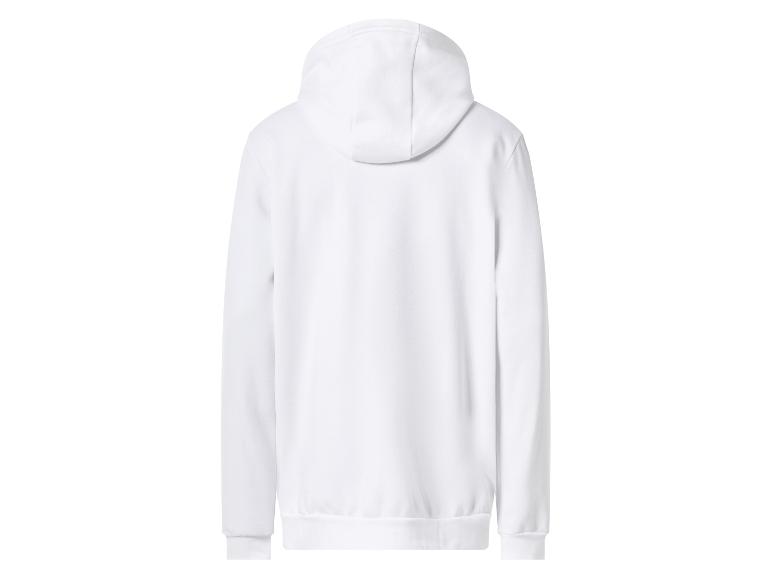 Weißer Kapuzenpullover, Rückansicht