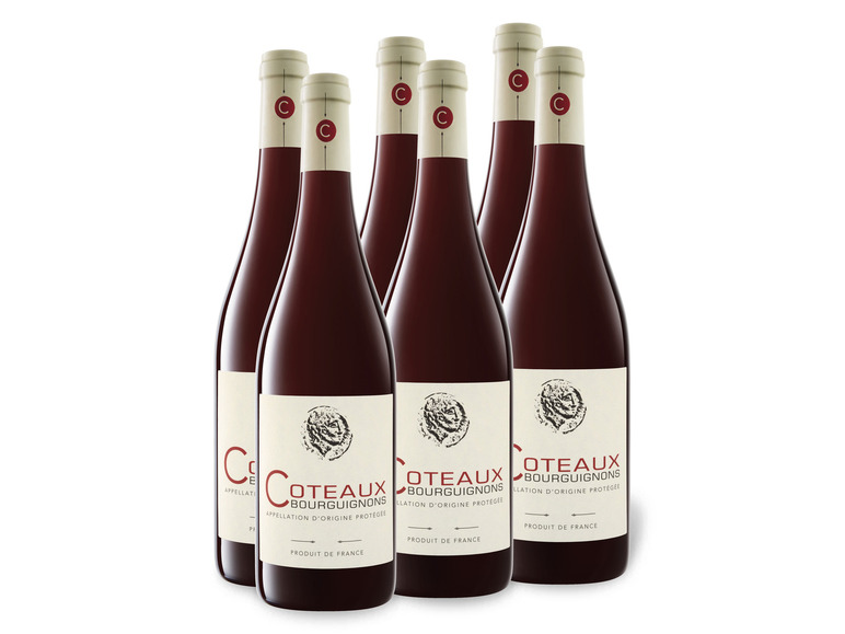 Gehe zu Vollbildansicht: 6 x 0,75-l-Flasche Weinpaket Coteaux Bourguignons AOP trocken, Rotwein - Bild 1