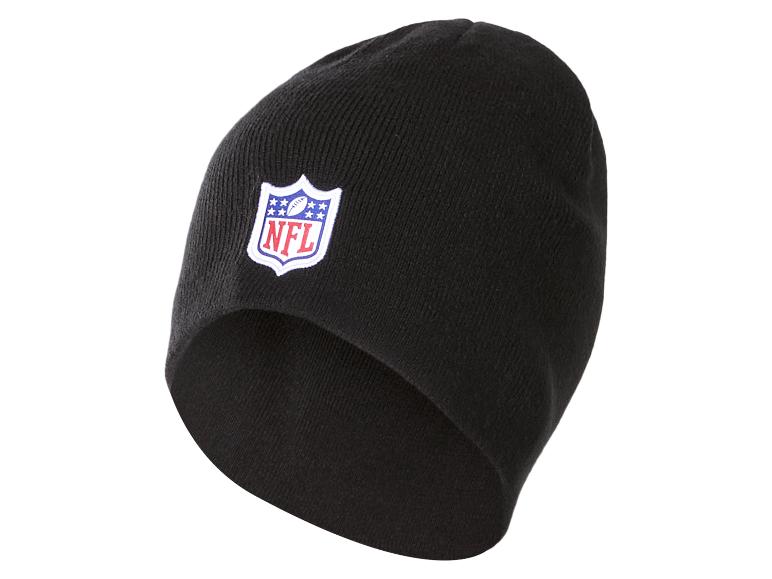 Schwarze Strickmütze mit NFL-Logo