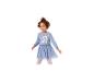 Kleines Mädchen in blauem Frozen-Kleid mit Tüllrock und Elsa-Bild