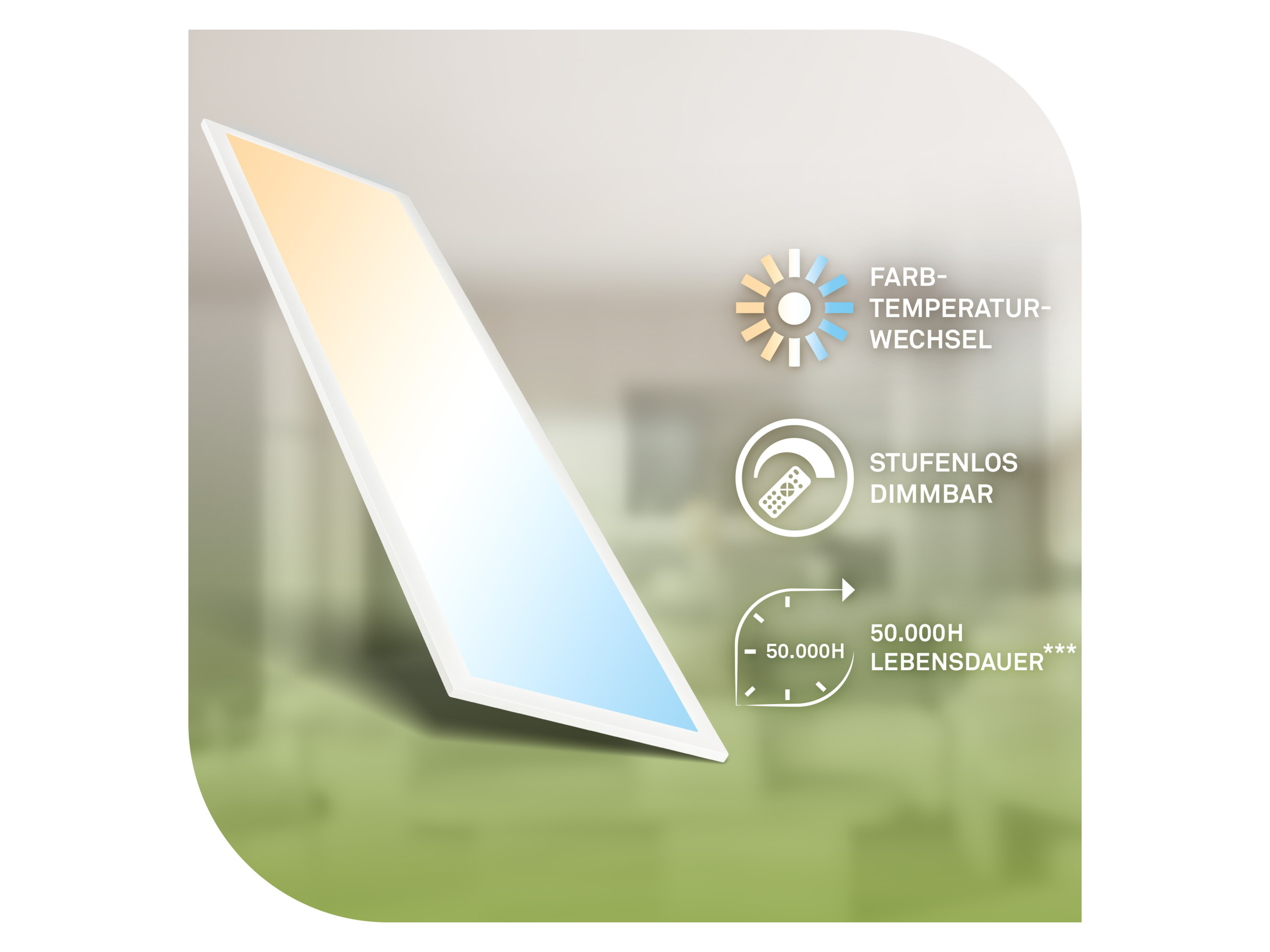 Thumbnail - Briloner LED Decken-Panel, dimmbar, Farbtemperatursteuerung 1 x 0,25m (weiß EEK A)