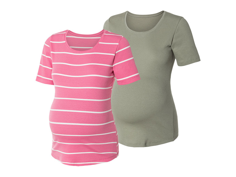 Gehe zu Vollbildansicht: esmara® Damen Umstands-T-Shirts, 2 Stück, in modischer Ripp-Qualität - Bild 16