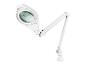 Weiße Lupenleuchte mit verstellbarem Arm und LED-Beleuchtung, 220-240V, 6.3W.