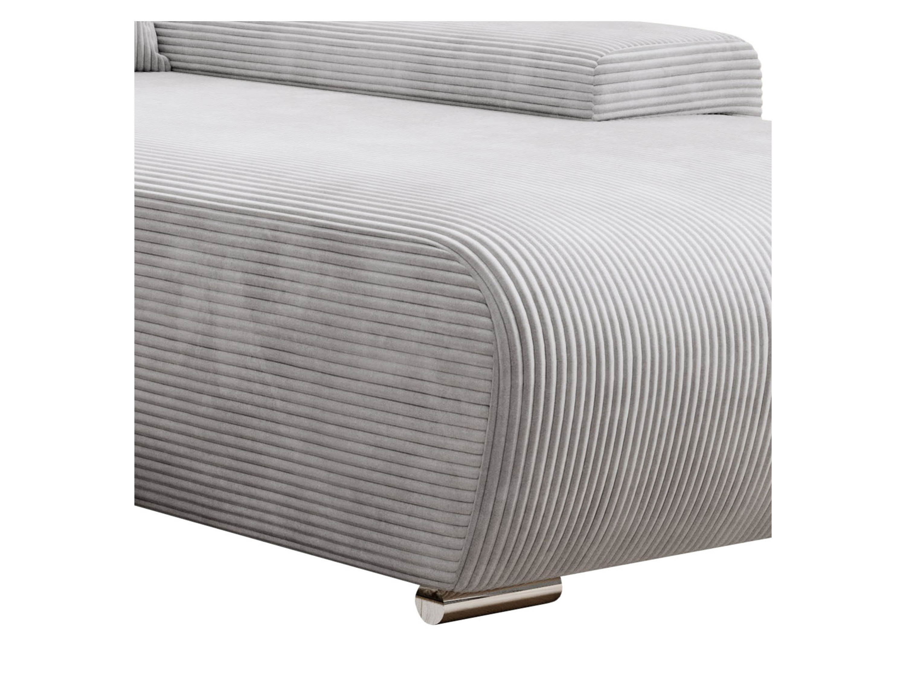 Thumbnail - Juskys Sofa Iseo mit Ottomane (Rechts, Hellgrau)