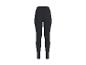Dunkelgraue Damen-Leggings mit hoher Taille, Vorderansicht.