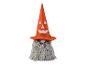 Halloween-Gnom mit orangefarbenem Kürbisgesichtshut