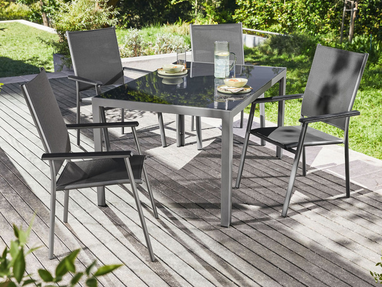 silber home mit LIVARNO Alu-Gartentisch »Houston«, Wendetischplatte,