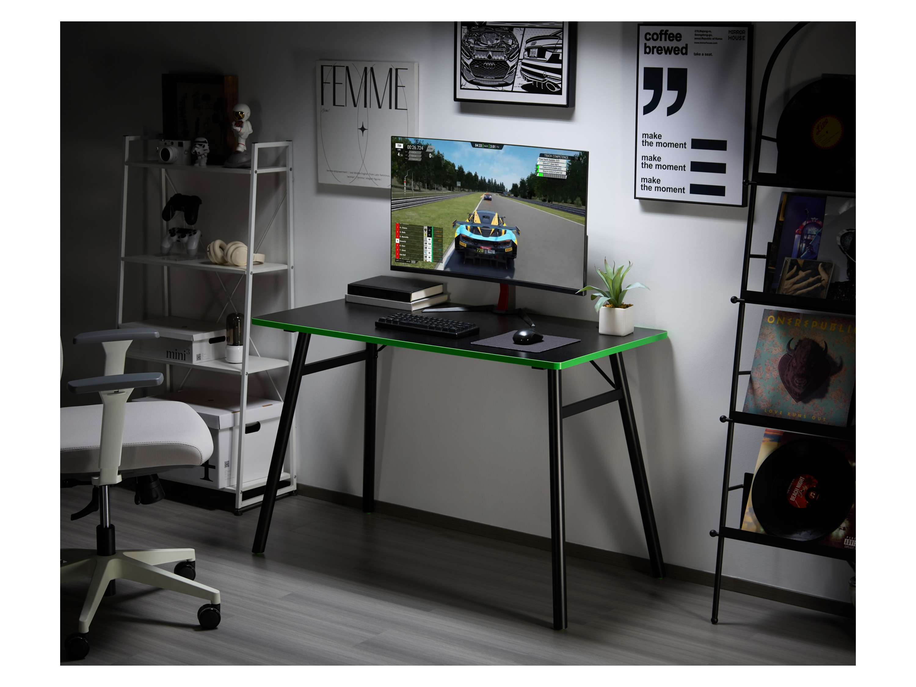 Piranha Gaming  Gamingtisch, B 60 x T 110 x H 75 cm, schwarz 2