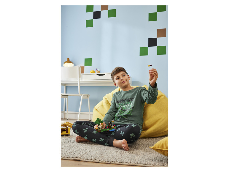 Gehe zu Vollbildansicht: Minecraft Kinder Schlafanzug, 2-teilig, aus reiner Baumwolle - Bild 4