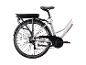 Rückansicht des weißen Zündapp Z802 28 Zoll Damen-Trekking-E-Bikes.