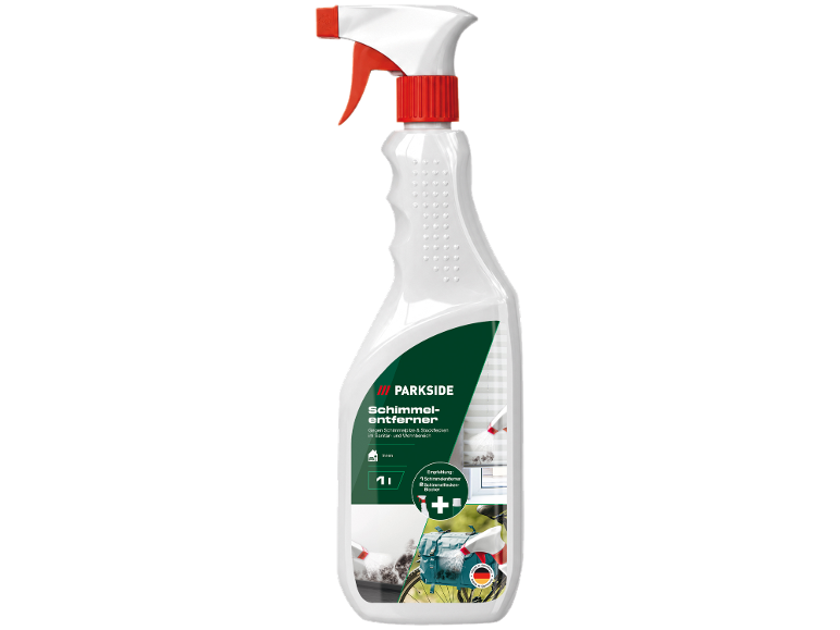 Schimmelentferner-Spray für Innenräume, 1 Liter, mit Empfehlung für Schimmelflecken-Blocker.