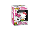 Hello Kitty Vinylfigur mit Burger, in einer pink-weißen Box.