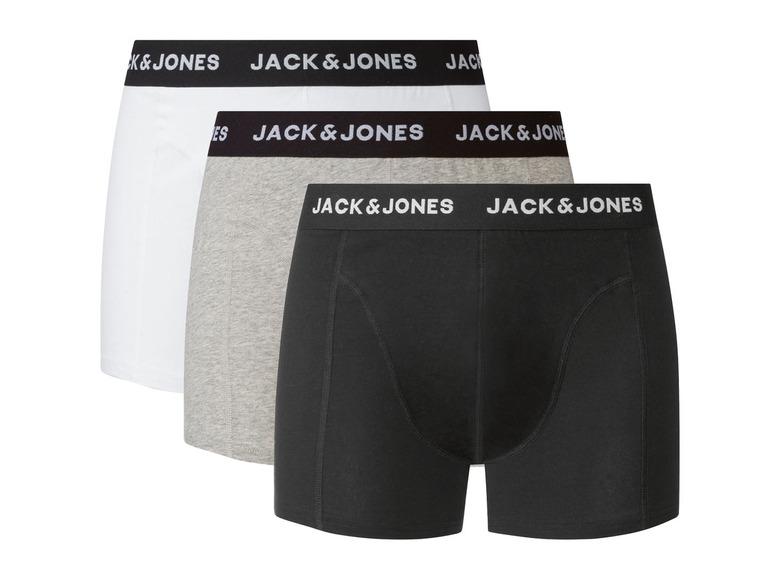 Gehe zu Vollbildansicht: Jack & Jones Herren Boxershorts, 3 Stück, mit Baumwolle - Bild 2