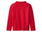 Rotes Langarmshirt mit Stehkragen, von hinten gesehen.