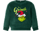Grünes Fleece-Sweatshirt mit Stickerei einer Weihnachtsfigur