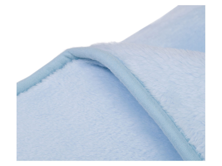 Blaue, weiche Fleece-Decke gefaltet