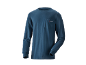 Blaues Herren-Langarmshirt mit Brusttasche