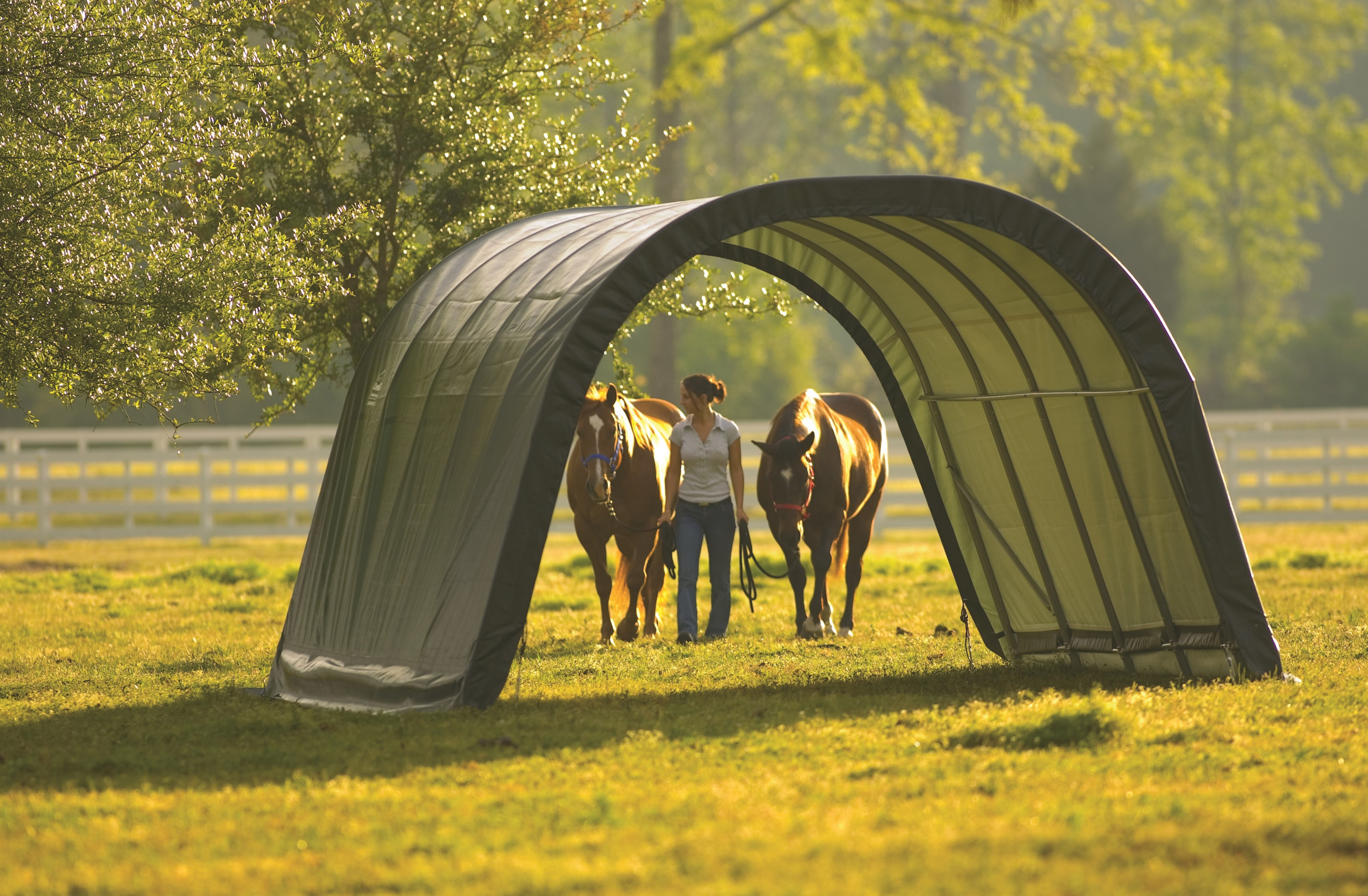 Thumbnail - ShelterLogic USA Weidezelt Run-In-Shed (22,57 m2)