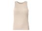 Hellbeiges geripptes Damen-Tanktop