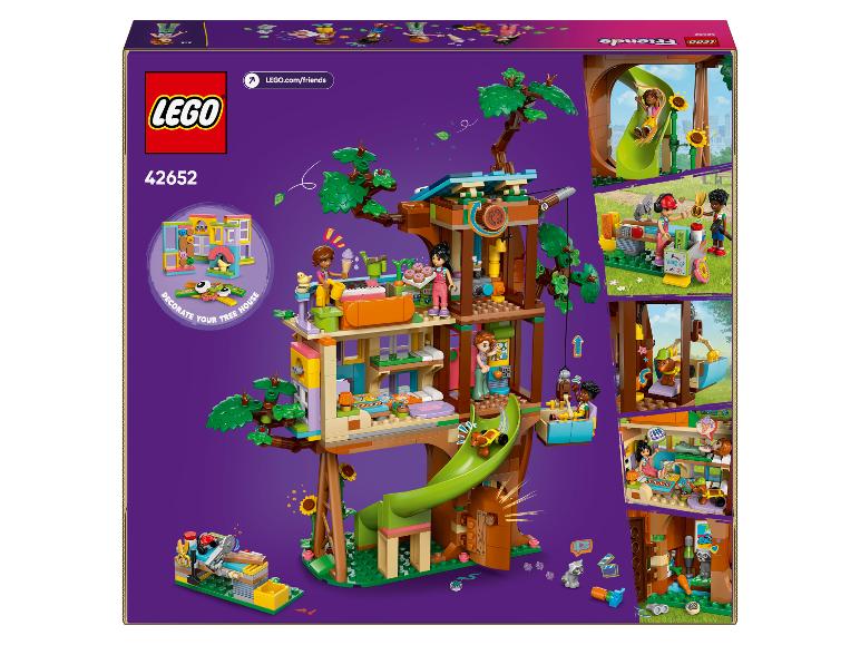 LEGO Friends 42652 Set mit einem Baumhaus, Minifiguren und Zubehör.