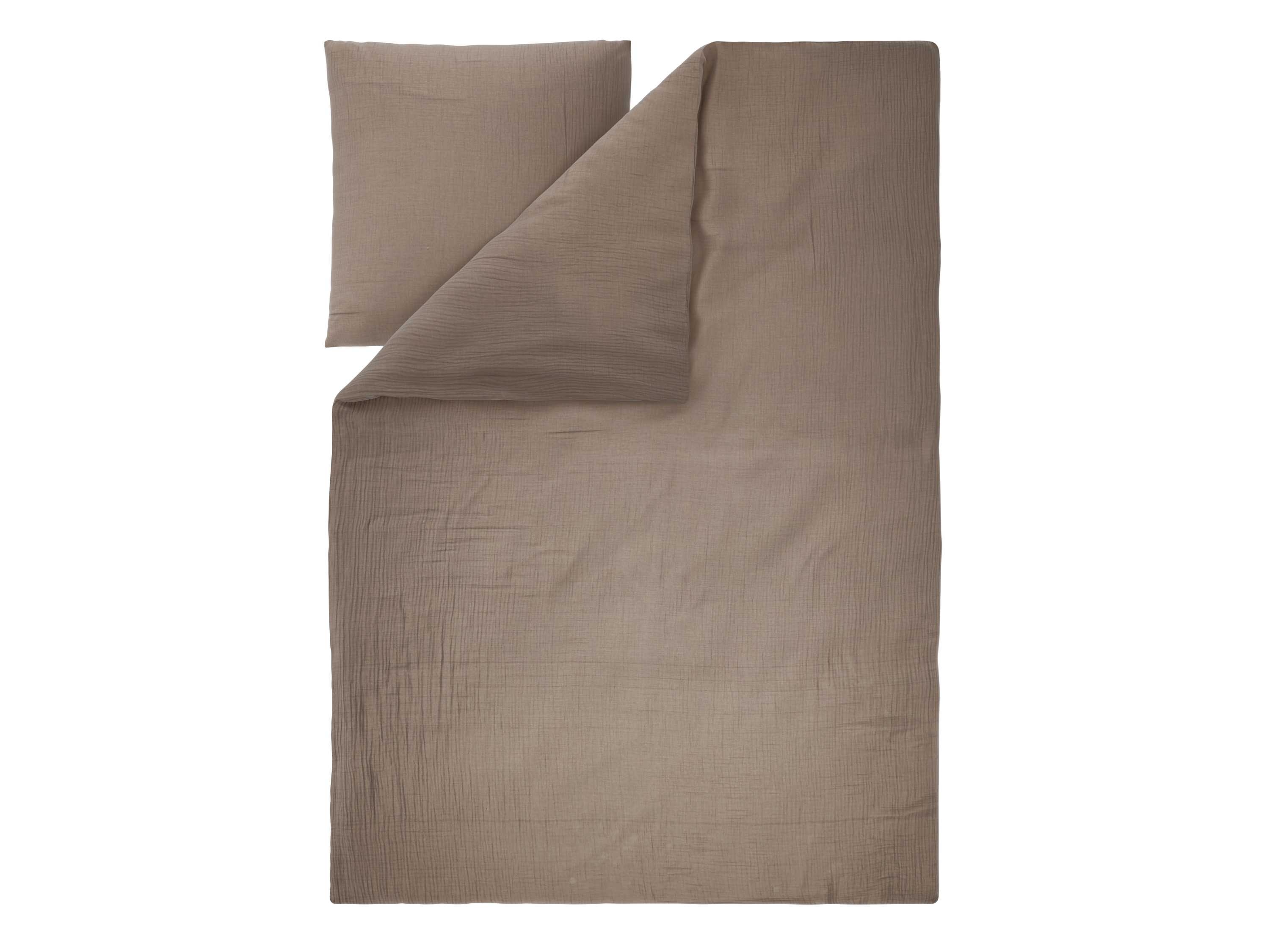 LIVARNO® Bettwäsche Musselin 135 x 200 cm (Braun)