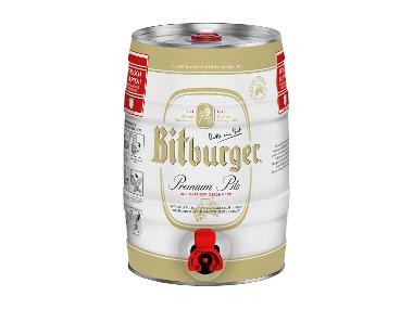BITBURGER Premium Pils 5 Liter Bierfass mit Zapfhahn, Pfandfrei