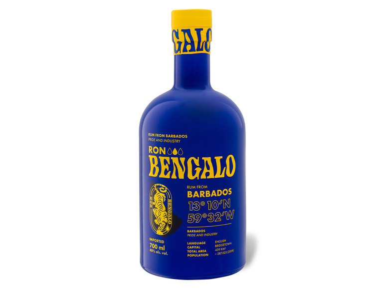 Gehe zu Vollbildansicht: Ron Bengalo Barbados Rum 40% Vol - Bild 1
