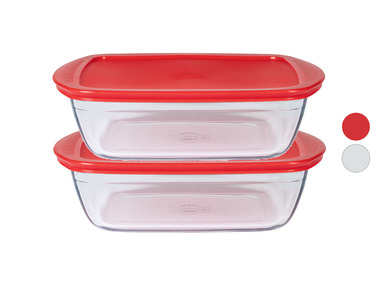 Pyrex® Daily - Frischhaltedosen rechteckig, 2er Set, aus Borosilikatglas