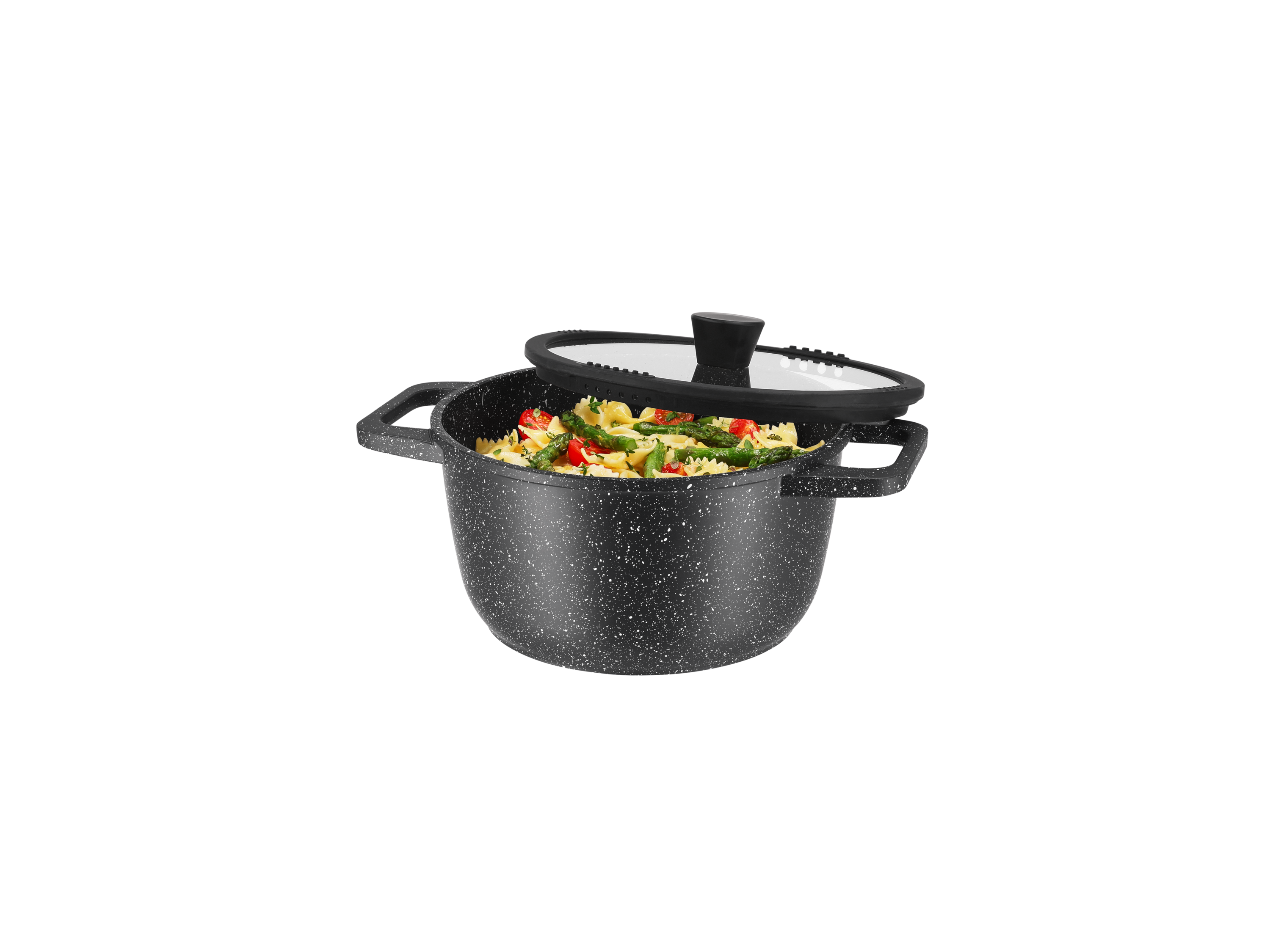 Thumbnail - SILVERCREST® Topf Aluguss Granitoptik 24 cm (Granitoptik schwarz)