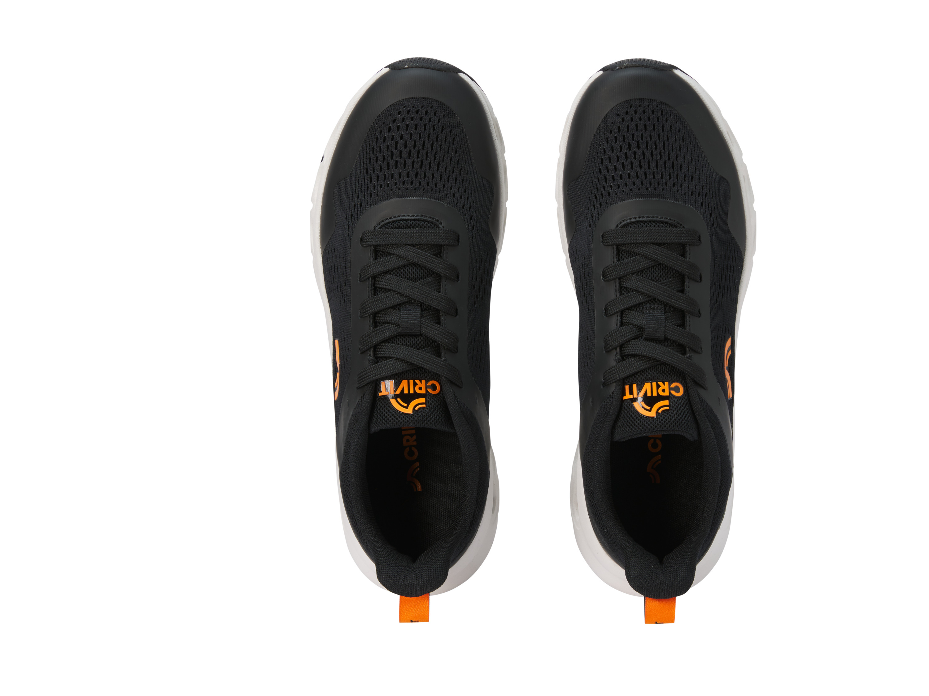 CRIVIT Herren Sportschuhe (schwarz/orange, 44) – Bild 2 von 4
