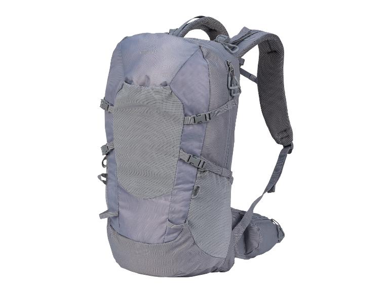 Grauer CRIVIT Rucksack für Wanderungen oder Outdoor-Aktivitäten.