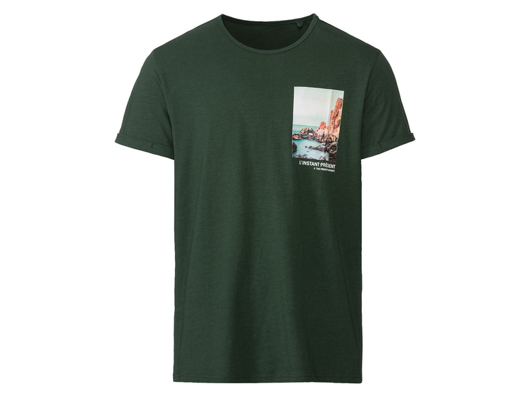Gehe zu Vollbildansicht: LIVERGY® Herren T-Shirt mit Print, reine Baumwolle - Bild 2