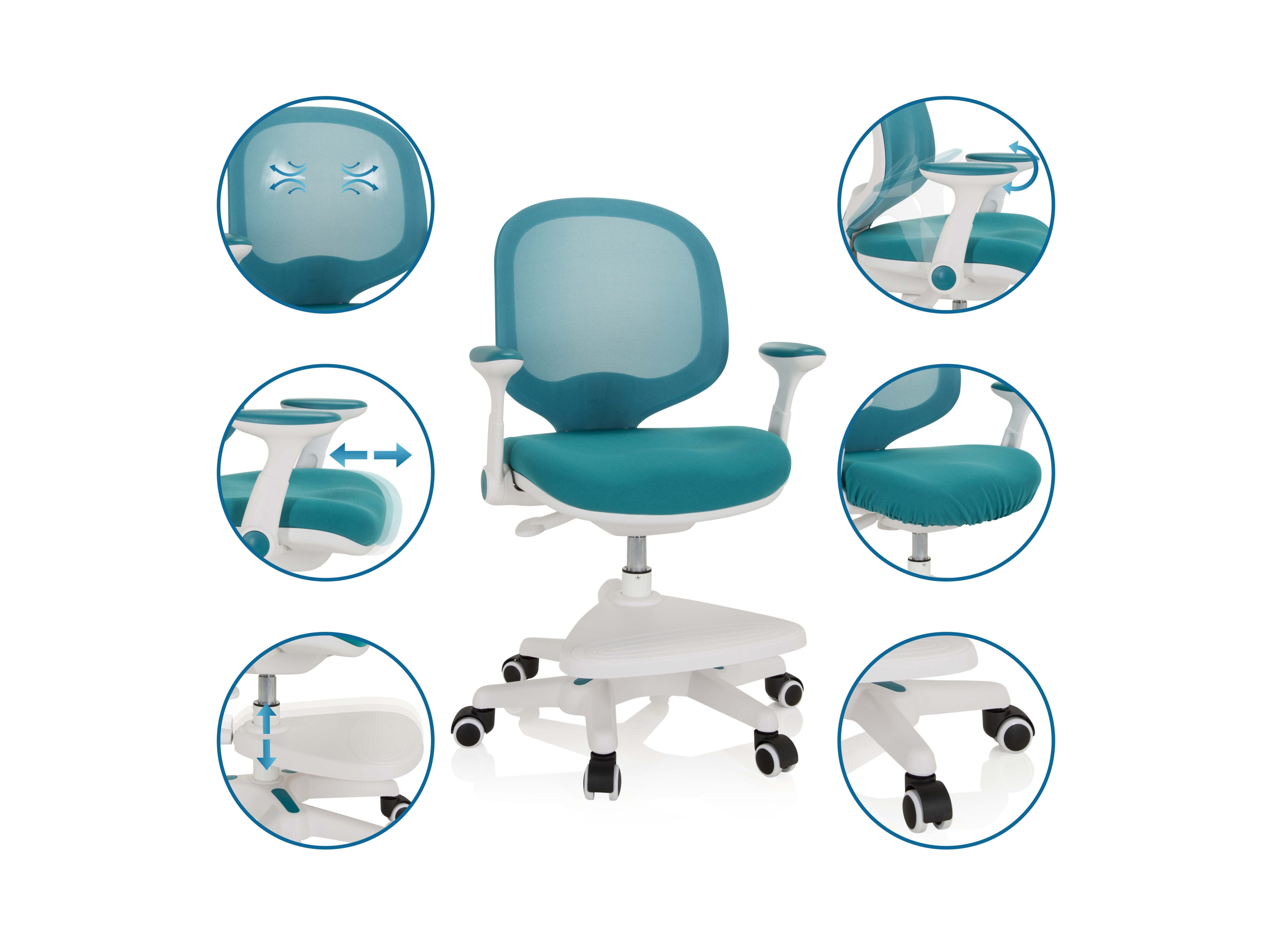 Thumbnail - hjh OFFICE Stoff/Netzstoff (Blau)