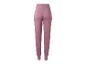Rosa Damen-Jogginghose mit geripptem Bund, Rückansicht