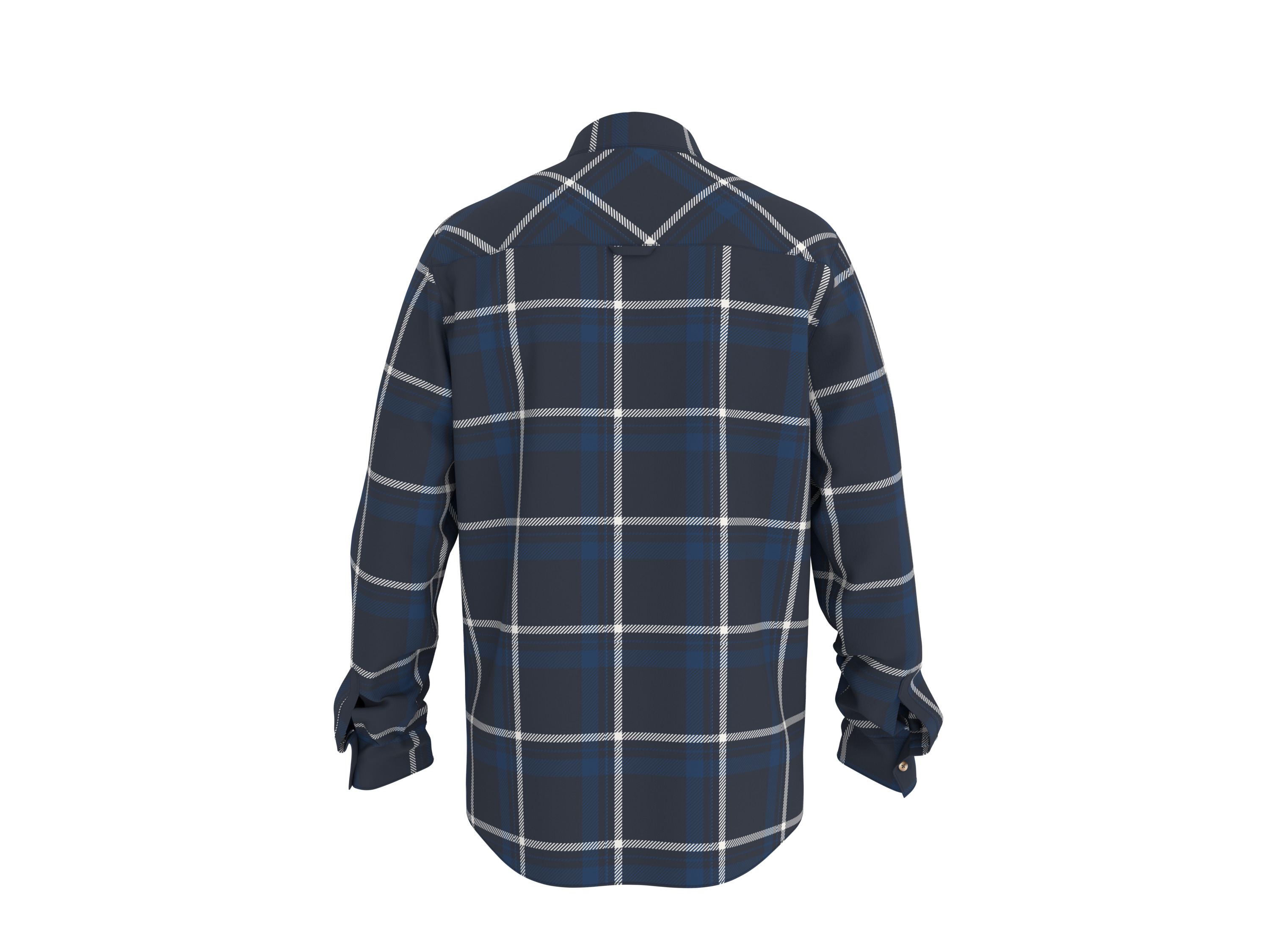 ESMARA MEN Herren Flanell-Freizeithemd (Karo/navy/blau/weiß, XL (43/44)) – Bild 3 von 3