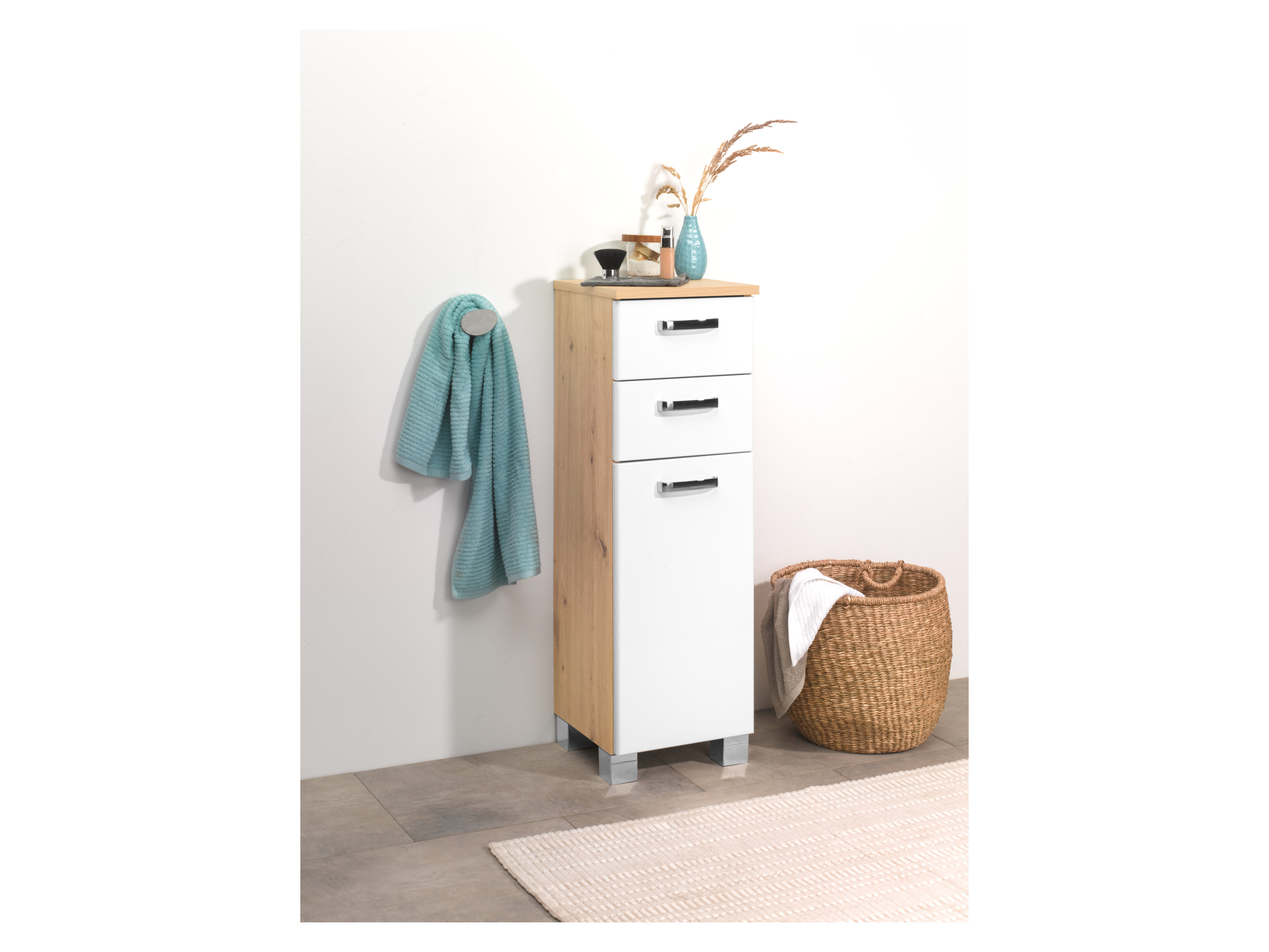 Thumbnail - LIVARNO home Seitenschrank »Palermo«, weiß/Korpus Eiche-Artisan