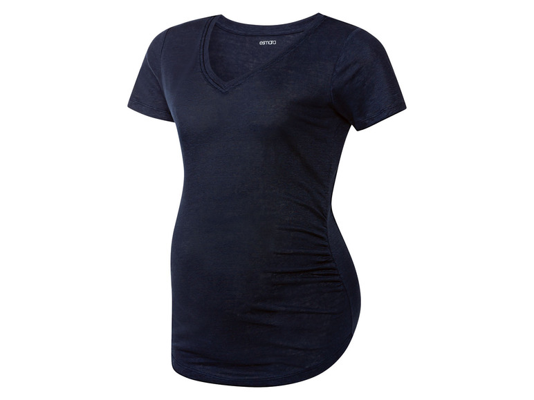 Gehe zu Vollbildansicht: esmara Damen Umstands-T-Shirt, mit seitlicher Raffung für den wachsenden Babybauch - Bild 6