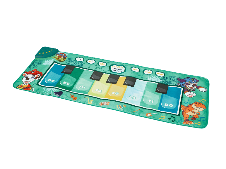 Kinder-Bodenklaviermatte mit Paw Patrol-Charakteren und Noten.
