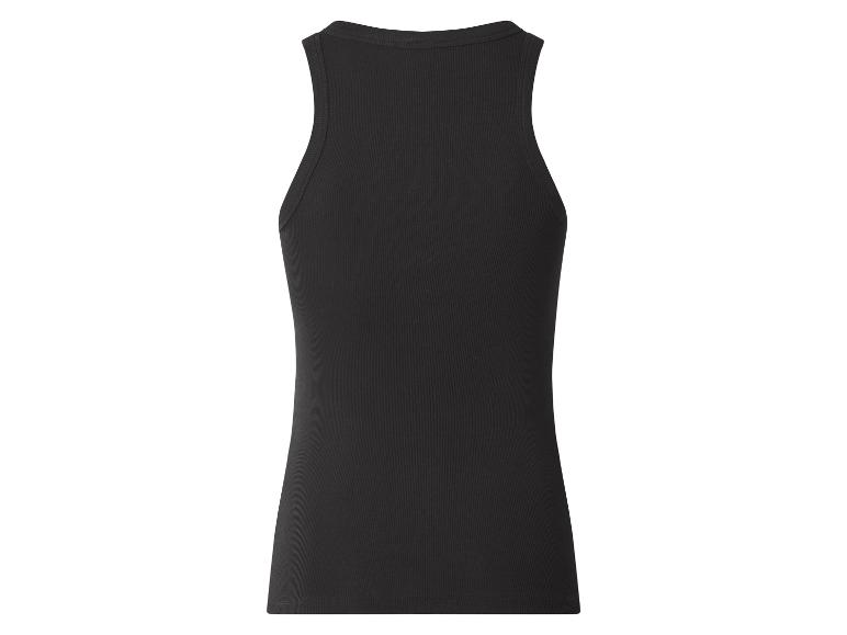Schwarzes geripptes Tanktop, Rückansicht