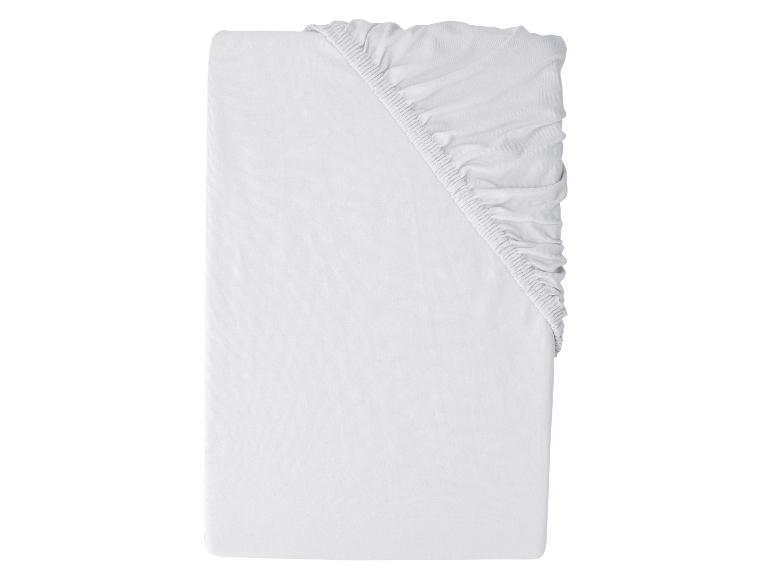 Weißes Spannbettlaken mit Gummizug