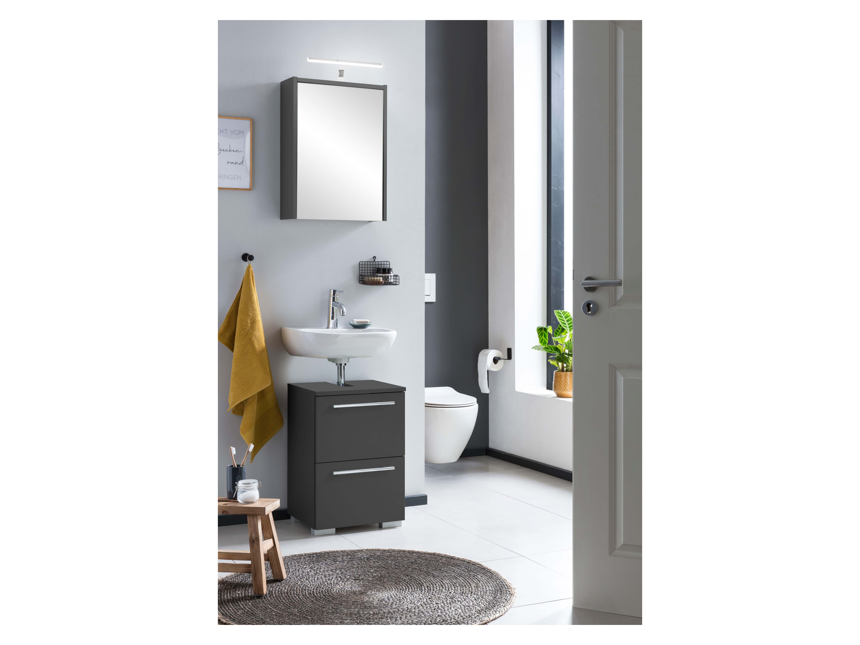 SCHILDMEYER Waschbeckenunterschrank Carlos (Breite 40 cm, Anthrazit) – Bild 2 von 3