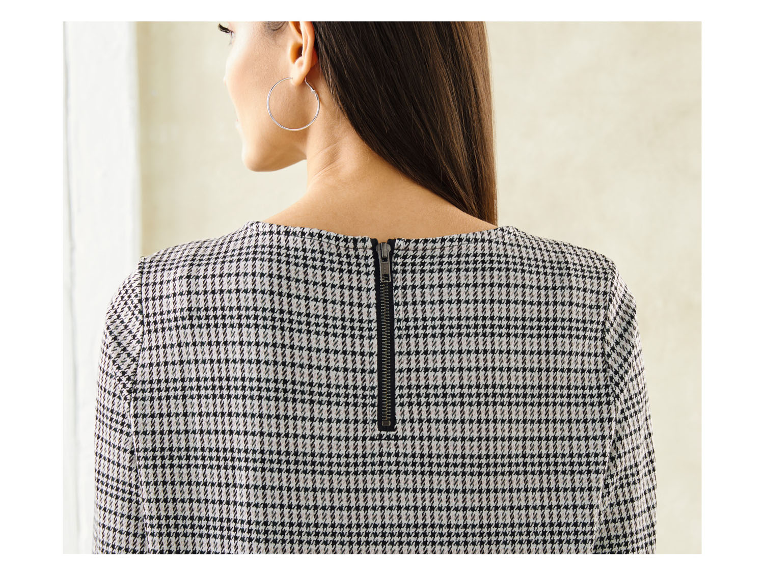 Thumbnail - esmara® Damen Kleid Punto Di Roma (XS(32/34), karo)