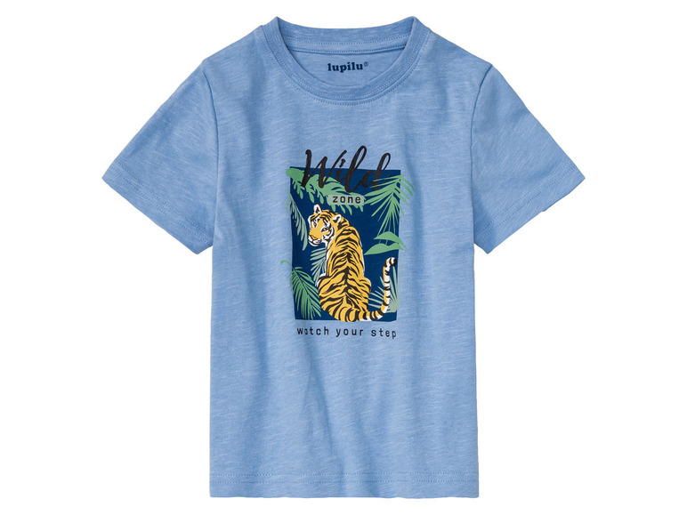 Gehe zu Vollbildansicht: lupilu® Kleinkinder Jungen T-Shirts, 2 Stück, mit Rundhalsausschnitt - Bild 5