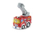 Ein rotes VTech Feuerwehrauto mit Leiter.