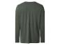 Dunkelgrünes Langarm-Herren-T-Shirt, Rückansicht